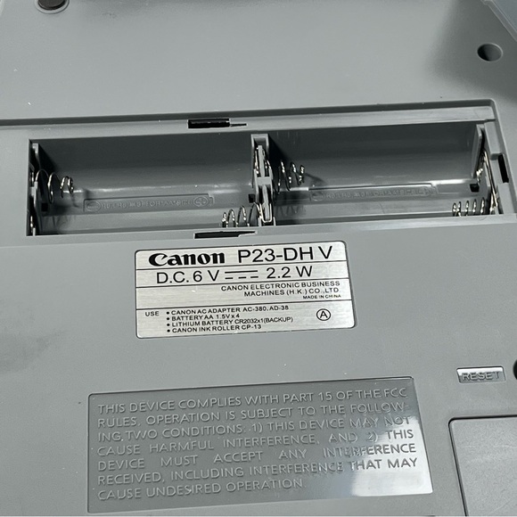 Canon P23-DH V2 Color Printing Calculator‎ Clock Calendar Power Adapter Included - Picture 7 of 8